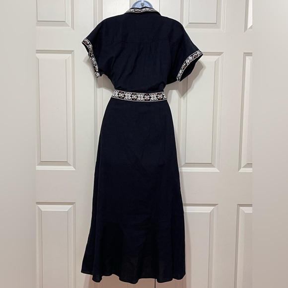 Anthropologie Tie-Front Button Down Shirt and Midi Skirt Set - Picture 7 of 12